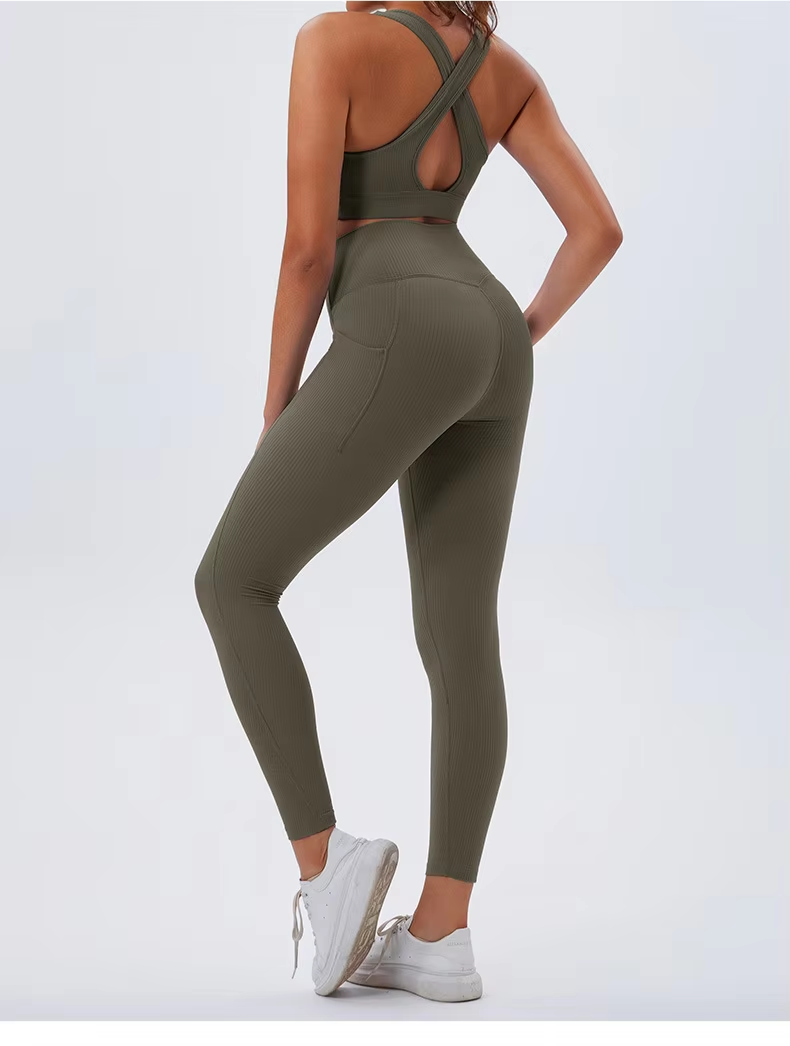 Leggings Olive Green V-neck ( Limited Edition) Ask us for sizes limited numbers coming soon