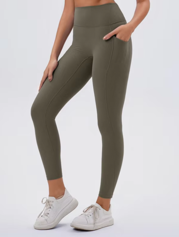 Leggings Olive Green V-neck ( Limited Edition) Ask us for sizes limited numbers coming soon